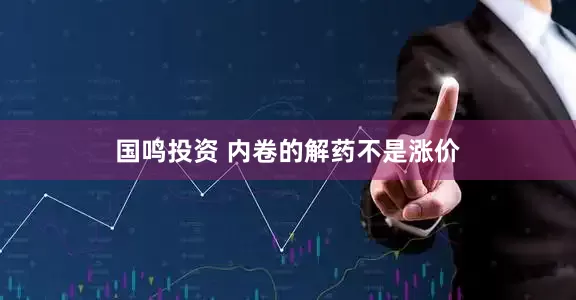 国鸣投资 内卷的解药不是涨价