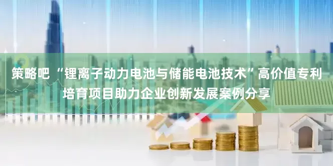策略吧 “锂离子动力电池与储能电池技术”高价值专利培育项目助力企业创新发展案例分享