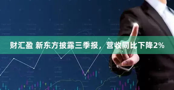 财汇盈 新东方披露三季报，营收同比下降2%